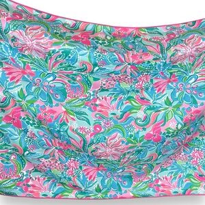 Lilly Pulitzer Lounge Beach Towel Pink Blue Colorful Microfiber Cat Leopard Bird